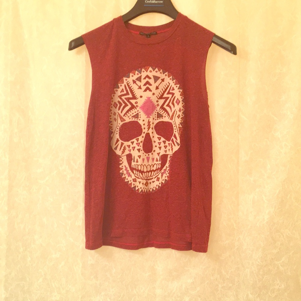 Sugar Skull Ruby Red Tank